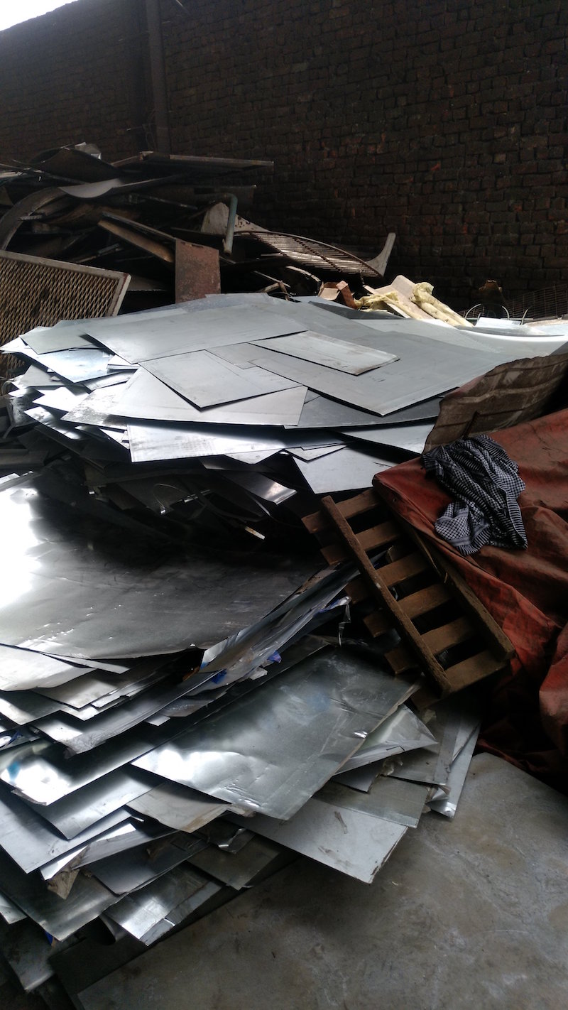 Yard with galvanized sheets